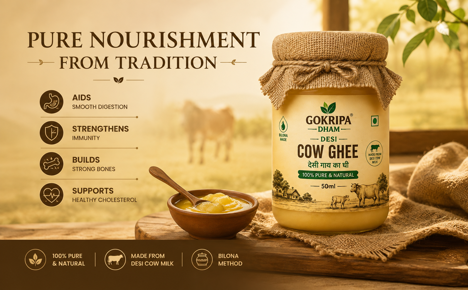 GOKRIPA DHAM DESI COW GHEE